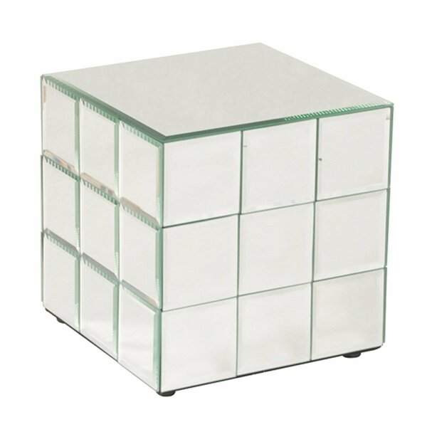 Howard Elliott short Mirrored Puzzle Cube Pedestal 11045